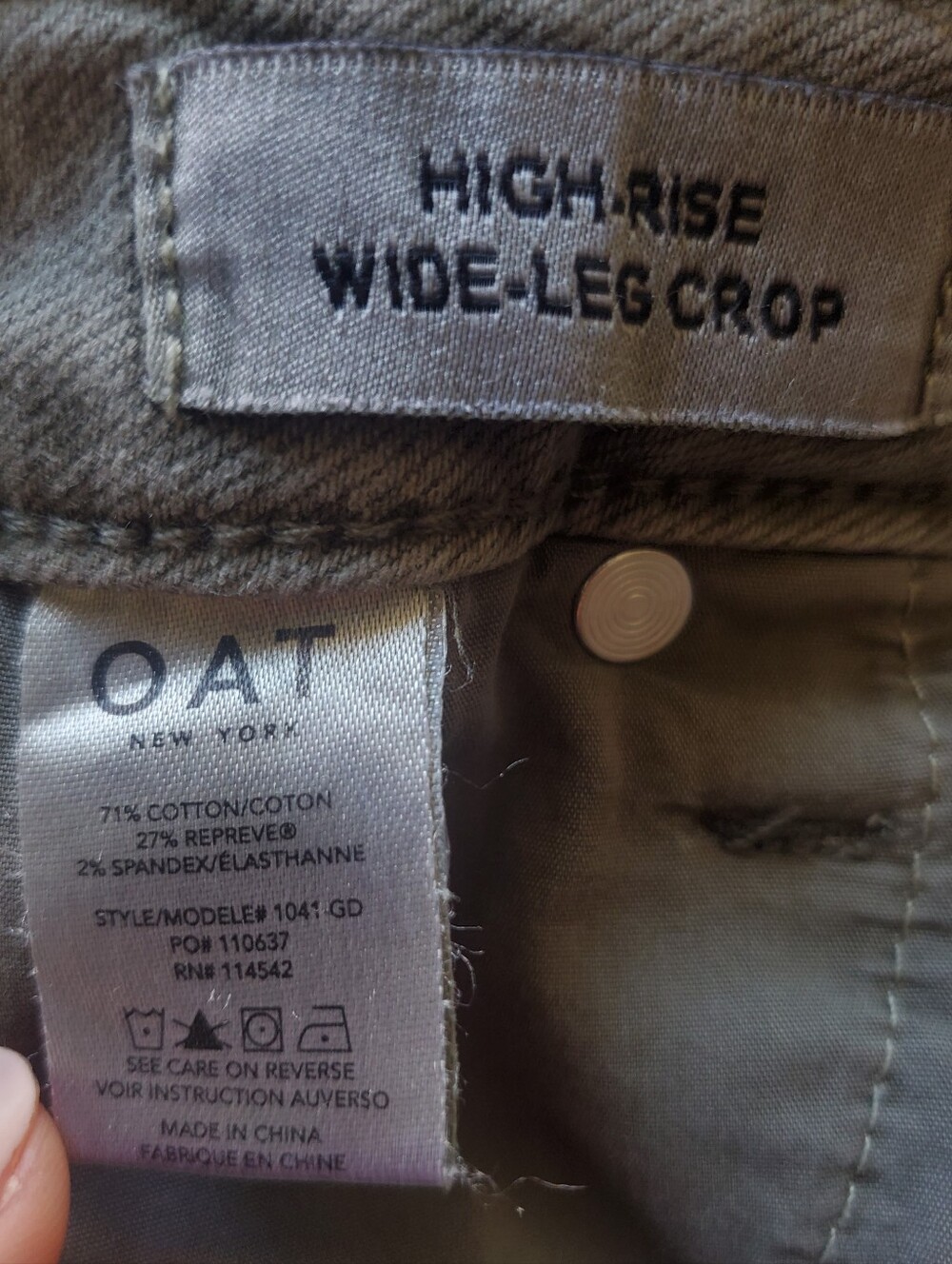 OAT New York High Rise Wide Leg Pant Women's Size - Picture 6 of 7